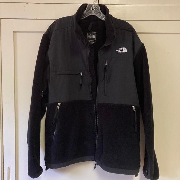 THE NORTH FACE Fleece Jacket Mens L Denali Polartec Fleece Full Zip Black - Picture 1 of 13